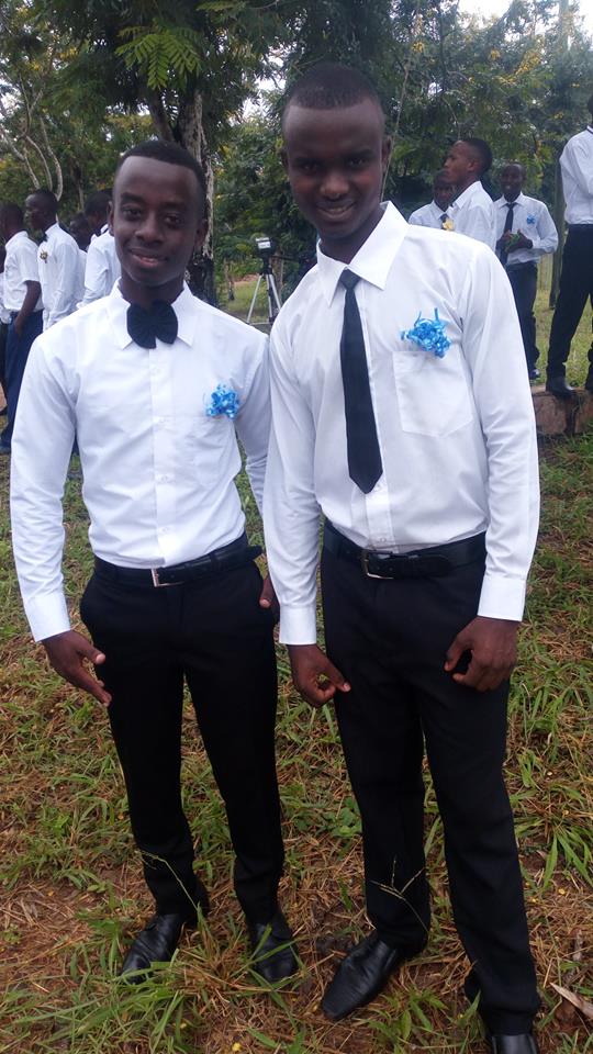 Saidi and Tumsifu at their Form 6 graduation ceremony.